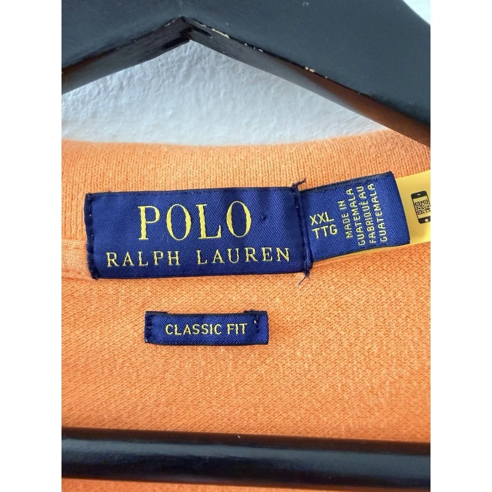 Polo Ralph Lauren Men's Orange Classic Fit Polo Shirt Short Sleeve Size XXL